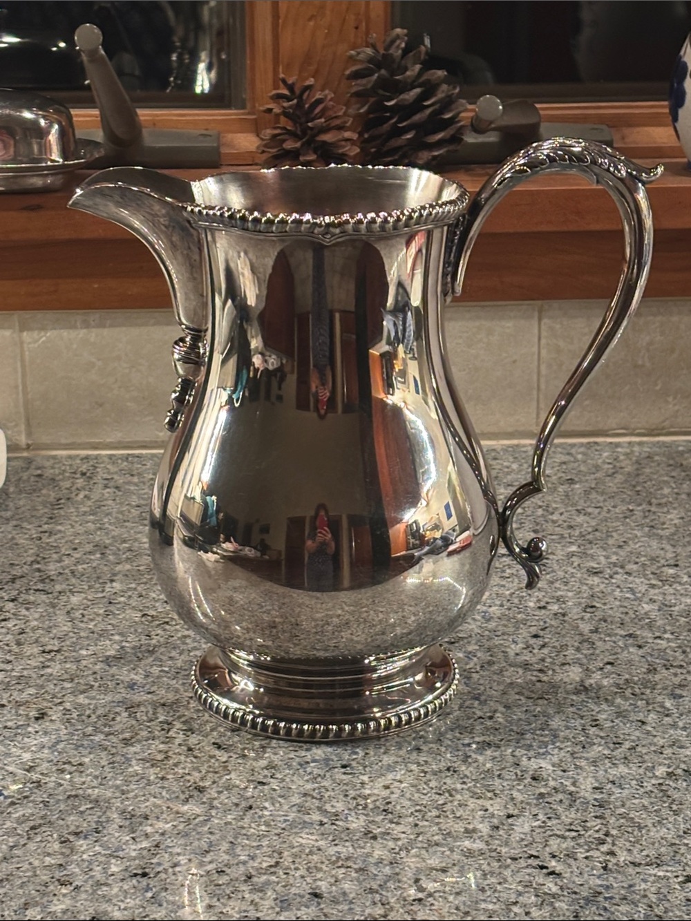 Vintage silverplate water pitcher